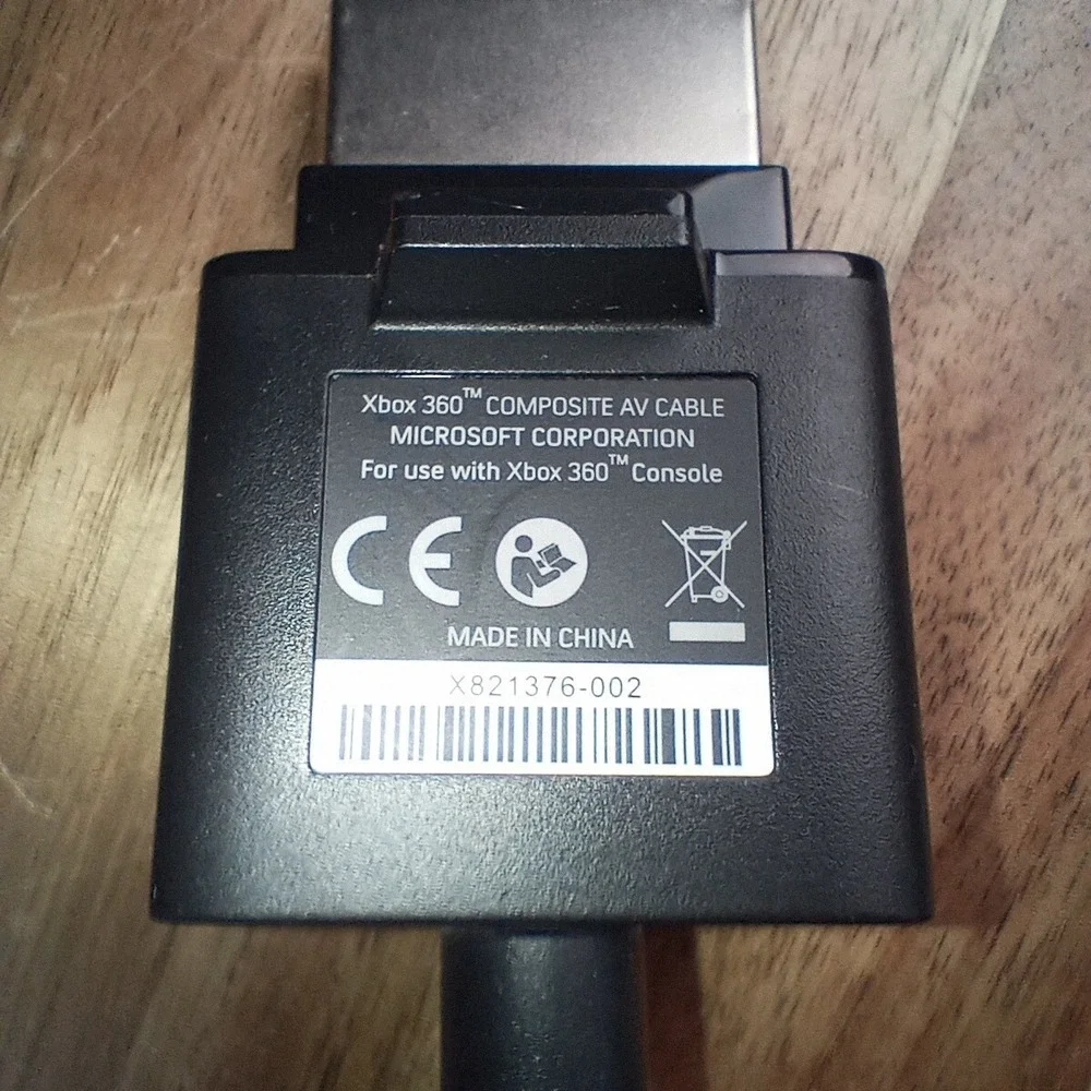 Genuine OEM Xbox 360 Composite AV Cable‎ Microsoft X821376-002